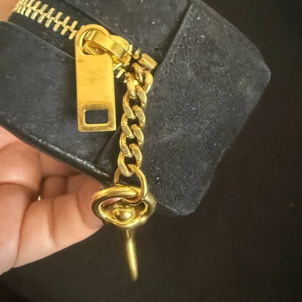 Brand new YSL Black and Gold Keychain Pouch